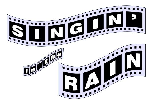 Filmstrip Logo for Broxbourne Theatre Company Singin' In The Rain